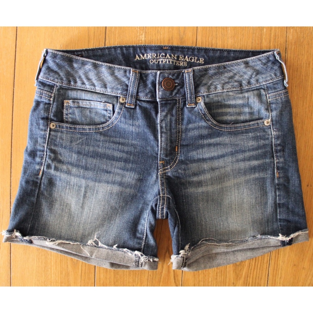 AE Stretch Cut Off Denim Jean Shorts 6